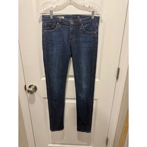 AG Adriano Goldschmied Womens The Stilt Cigarette Leg Jeans Dark Wash 27R